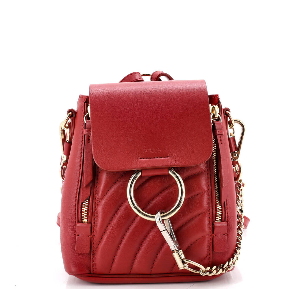 Chloe Mini Faye Backpack Quilted Leather